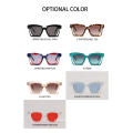 Grande venda design criativo vintage retro acrílico gradiente feminino óculos de sol de plástico